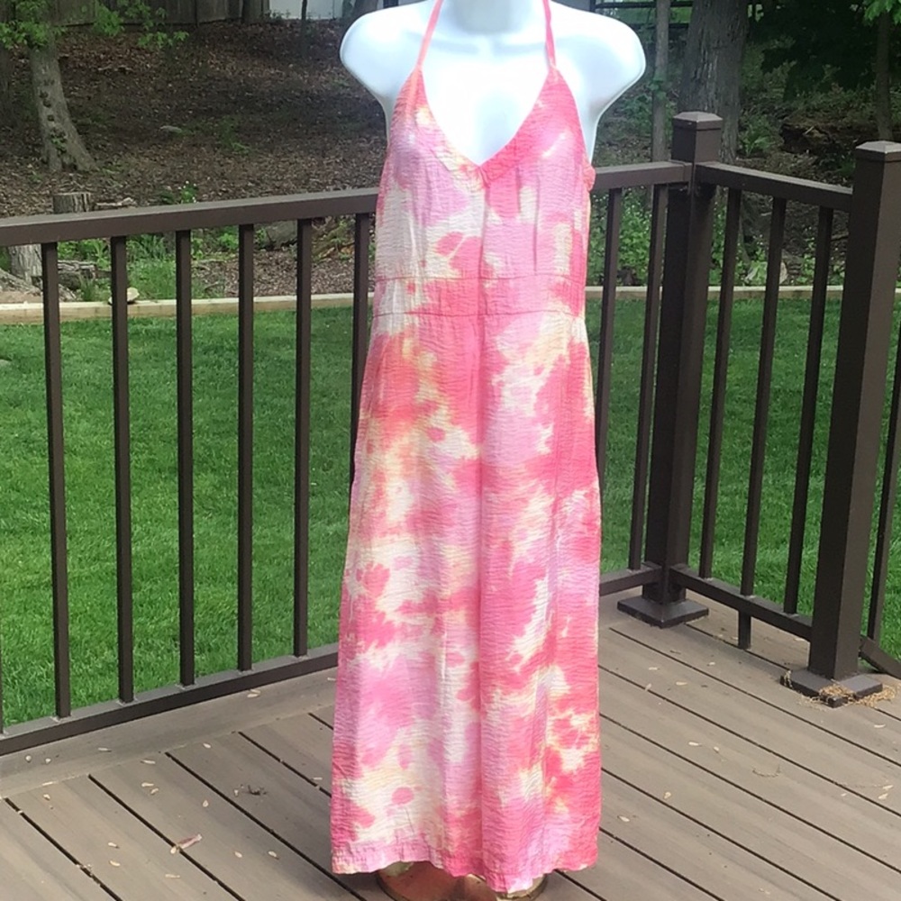 LACAUSA  TIE DYE STYLE MAXI SUN DRESS